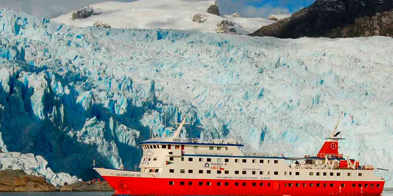 O cruzeiro na Patagônia feito no Skorpios III é surpreendente